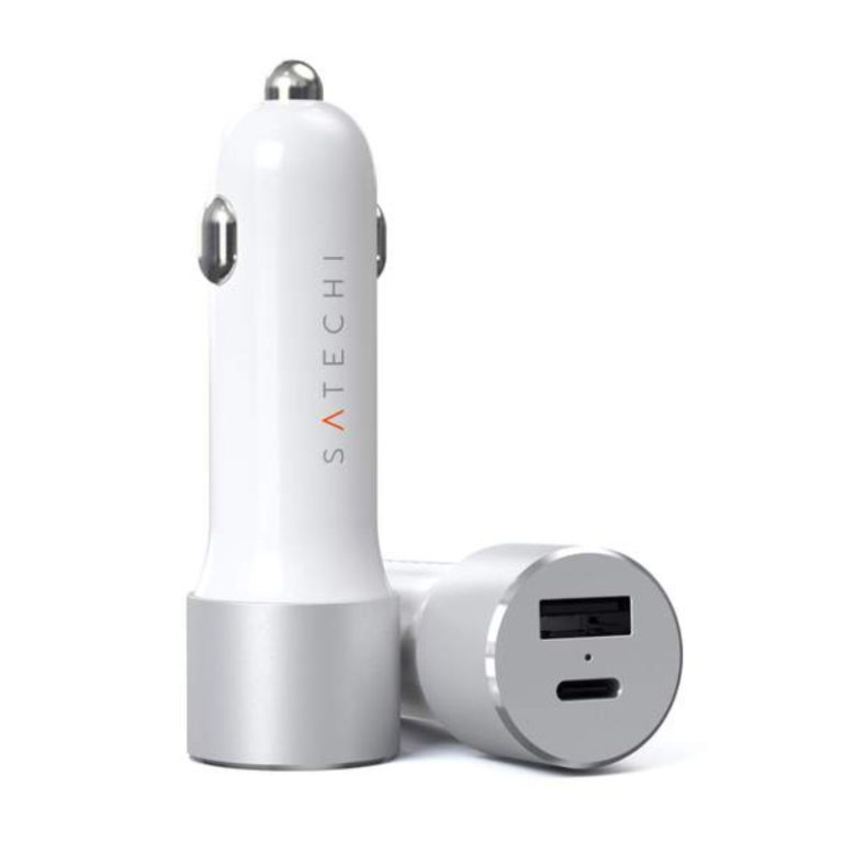 Carregador de Isqueiro Satechi USB-C 72W Prateado