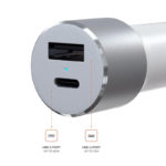 Carregador de Isqueiro Satechi USB-C 72W Prateado