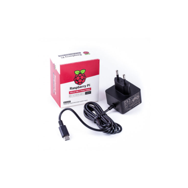 Transformador Raspberry Pi 5V 3.0A USB-C Preto