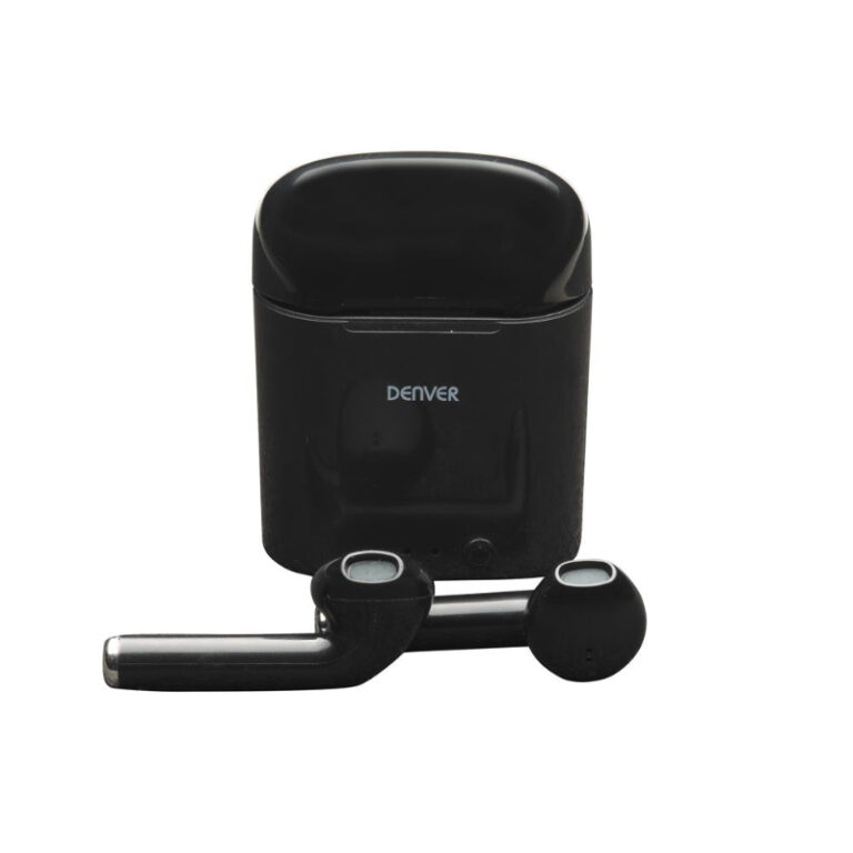 Denver Auriculares Bluetooth V5 0 C Mic e Dock Carregamento preto