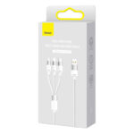 Cabo Baseus OTG StarSpeed USB-A p/ MicroUSB/USB-C/Lightning 1.2m Branco