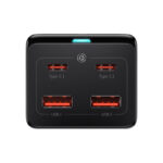 Carregador Baseus GaN3 Pro Fast Charger 100W Dual USB-C/USB-A Preto + Tomada AC