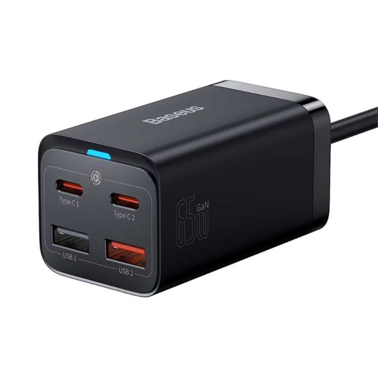 Carregador-Baseus-GaN3-Pro-Fast-Charger-65W-Dual-USB-CUSB-A-Preto