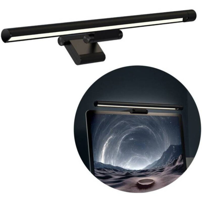 Lâmpada Baseus I-Wok Pro USB Dimmable Computer Monitor Light Bar Preta