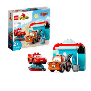 LEGO DUPLO Disney: Divertida Lavagem Automática de Carros de Faísca McQueen e Mate | Idades 2+ | 29 Peças | Item 10996