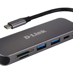 Hub D-Link DUB-2325 5-in-1 USB-C com Leitor de Cartões de Memória