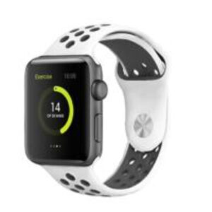 Bracelete esportiva Swissten para Apple Watch 38-41mm (Prata/Preto)