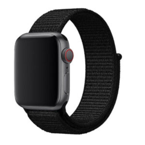 Bracelete Nylon Velcro Swissten para Apple Watch 38-41mm (Preto)
