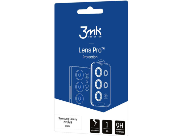 Película de proteção de vidro 3MK temperado Lens Pro para câmeras traseiras Samsung Galaxy Z Fold 5