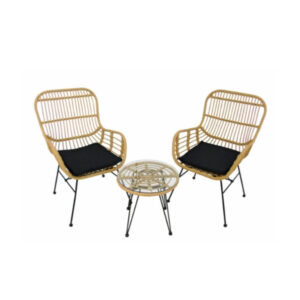 Conjunto 2 Cadeiras + Mesa Castanho 56X57X87CM