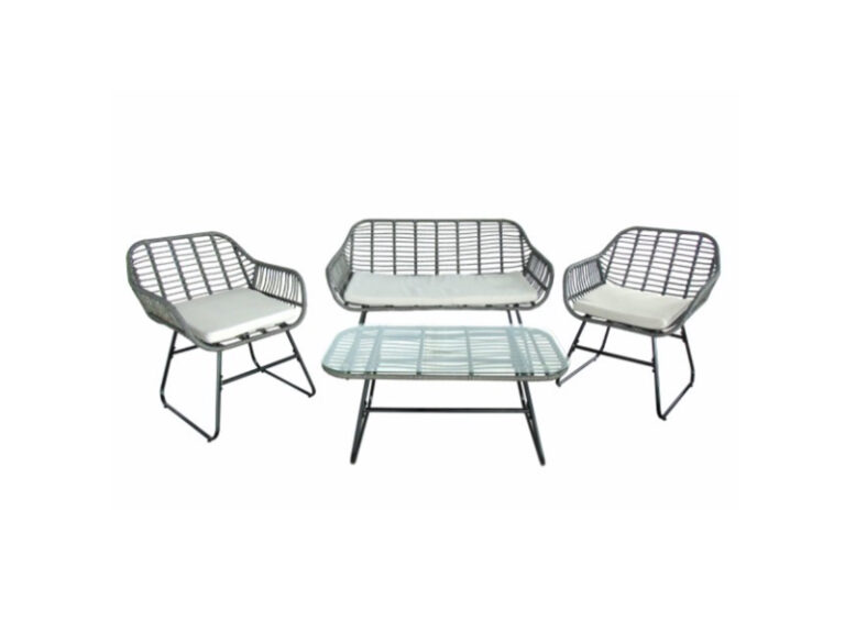 Conjunto 3 Cadeiras + Mesa Cinza 67X70X79CM