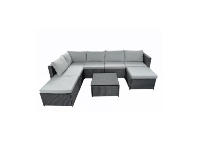 Conjunto Sofás Canto + Mesa Preto 68X68X64CM