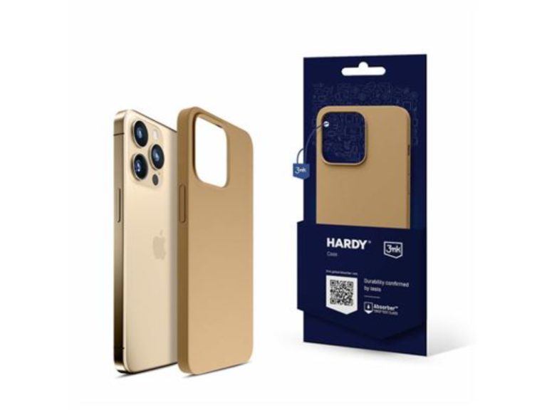 Capa 3mk iPhone 14 Pro Max Hardy MagCase Dourado