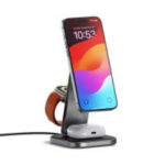 Carregador Wireless Satechi 3-in-1 Foldable Qi2 Charging Stand Cinza