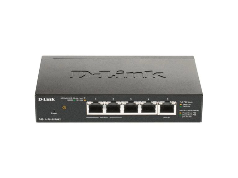 D-link 5-Port Gigabit PoE Smart Managed Switch wit