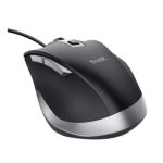 Rato com Fio Trust FYDA Eco PretoCinzento