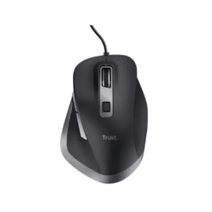 Rato com Fio Trust FYDA Eco PretoCinzento