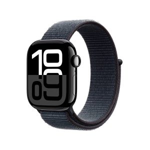 Apple Watch Series 10 GPS 42mm Alumínio Preto Brilhante c Bracelete Loop Desportiva Tinto