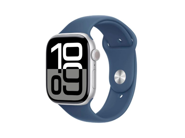 Apple Watch Series 10 GPS + Cellular 46mm Alumínio Prateado c/ Bracelete Desportiva Azul denim - Small/Medium