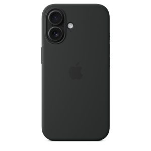 Capa em silicone com MagSafe para iPhone 16 - Preto