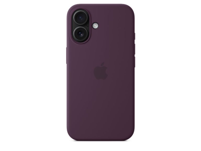 Capa em silicone com MagSafe para iPhone 16 - Ameixa
