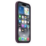 Capa em silicone com MagSafe para iPhone 16 - Ameixa