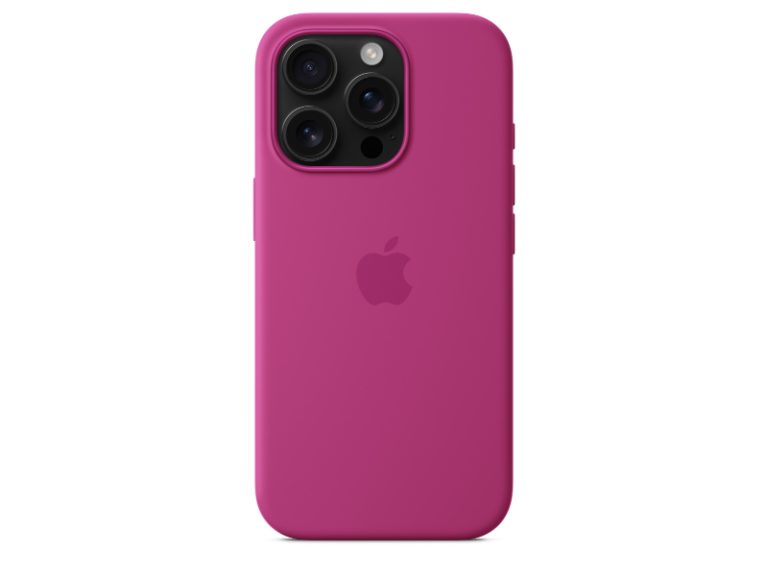 Capa em silicone com MagSafe para iPhone 16 Pro Max – Fúcsia