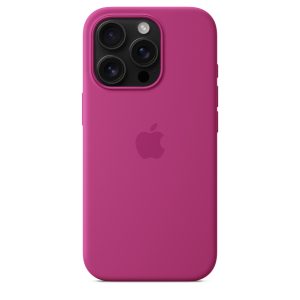 Capa em silicone com MagSafe para iPhone 16 Pro – Fúcsia