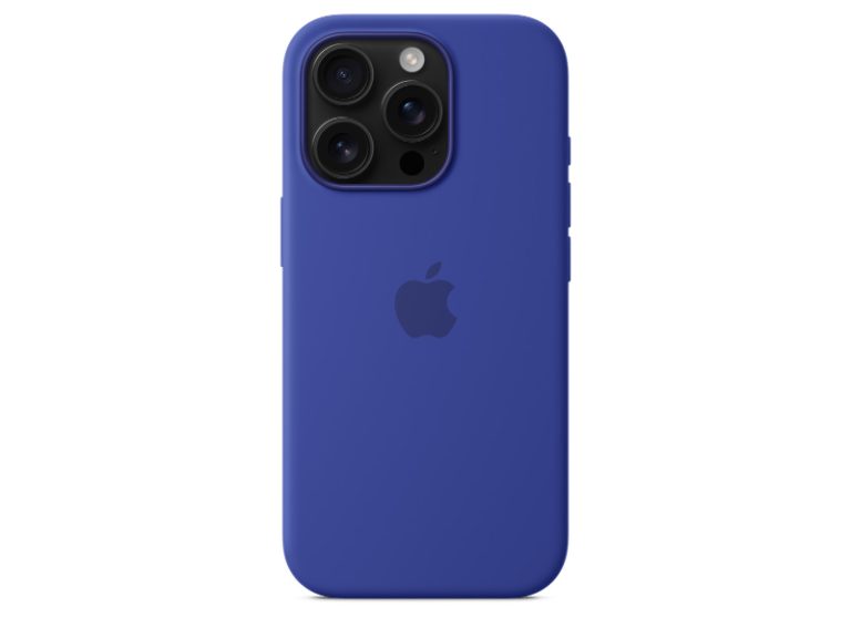 Capa em silicone com MagSafe para iPhone 16 Pro – Ultramarino