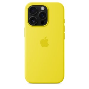 Capa em silicone com MagSafe para iPhone 16 Pro – Carambola