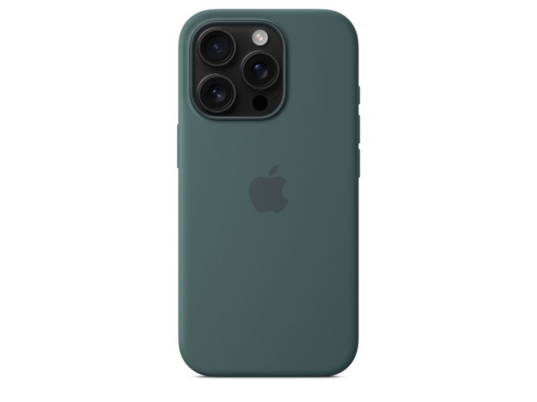 Capa em silicone com MagSafe para iPhone 16 Pro Max – Verde lago