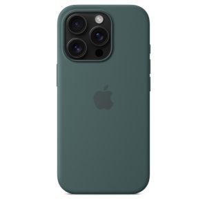 Capa em silicone com MagSafe para iPhone 16 Pro – Verde lago