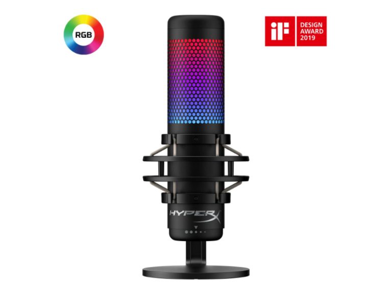 Microfone HyperX QuadCast S Gaming USB Preto