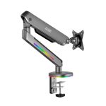 Suporte de Monitor Alpha Gamer Navi Heavy-Duty Single Monitor RGB Cinza