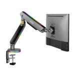 Suporte de Monitor Alpha Gamer Navi Heavy-Duty Single Monitor RGB Cinza