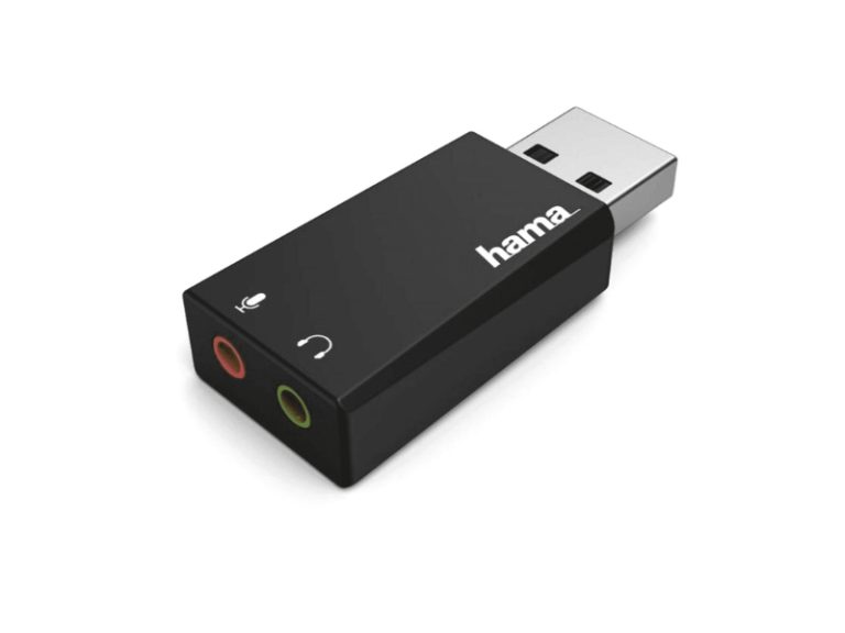 Adaptador Placa De Som USB Sound Card HAMA 2.0 Surround