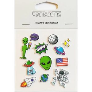 Benjamins - Puffy Stickers (Space)
