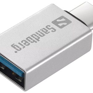 Hub de Interface Sandberg USB-C to USB 3.0 Dongle | Prateado