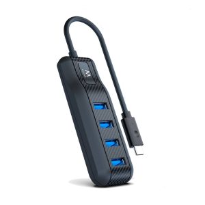 Hub USB-C Ewent EW1137 4-Port USB 3.2 Gen1 Preto