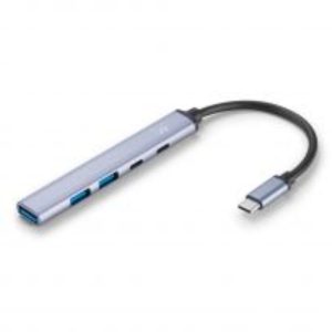 Hub USB-C Ewent EW1149 5-Port USB 3.2 Gen1 PD 100W Cinza
