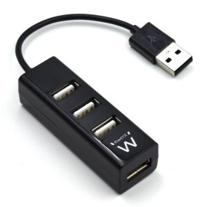 Hub USB Ewent EW1122 4 Portas USB 2.0 Preto