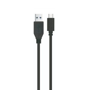 Cabo USB-A p/ USB-C Ewent EC1055 USB 3.2 Gen1 5Gbps 3A 60W 1m Preto