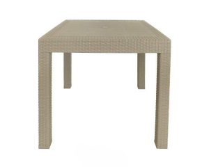 Mesa de Plástico Quadrada Cappucino 80X80X74cm